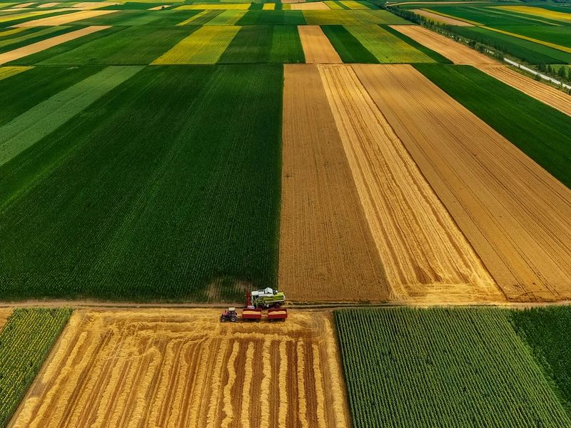 Aerial multispectral farm scan